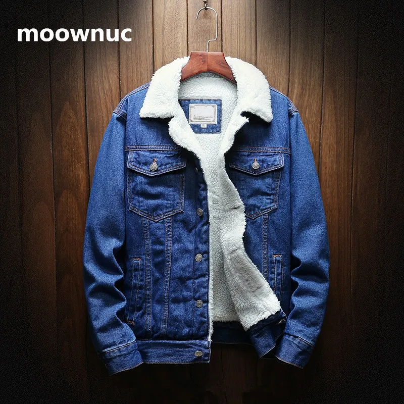 

2019 winter men's fashion Jean Jackets Denim Coats high quality Outwear Bomber Jackets men winter Coat thicken Overcoat Hot Sale