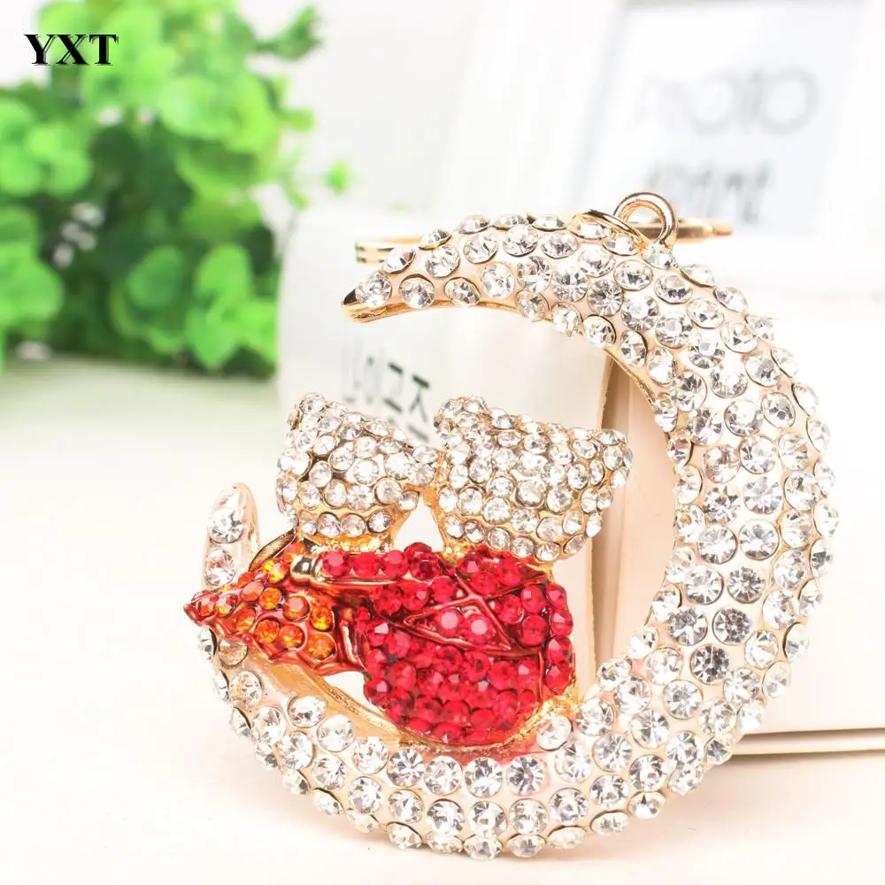 Цепочка брелок с подвеской в виде месяца|bag key chain|cat keyringpurse pendant |