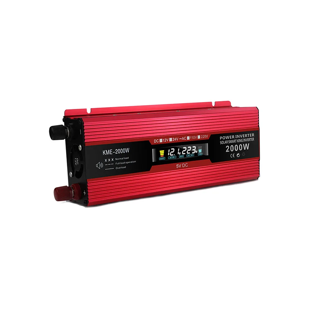 Lcd 6000 Вт Солнечный Инвертор 12 В 50 Гц усилитель конвертера мощности для автомобиля Инвертор бытовой DIY автомобильный инвертор