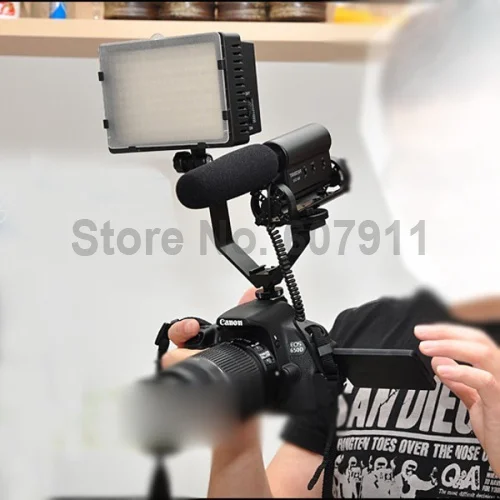 EPhoto Flash Hot Shoe V Mount двойной кронштейн для видеосъемки микрофонов или мониторов |