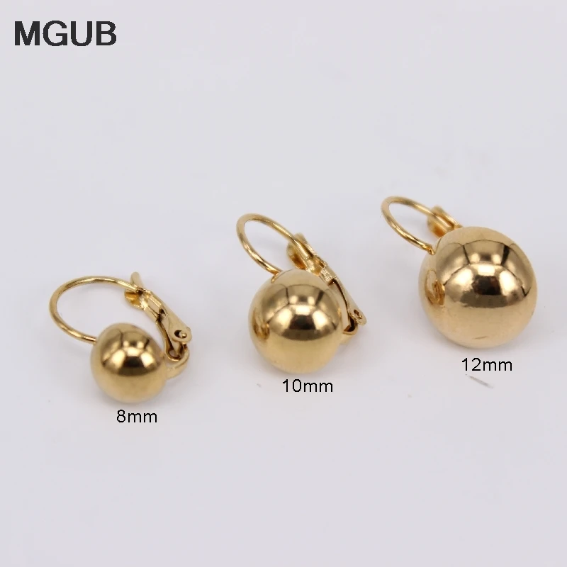 2019 Stainless steel hand-polished Diameter 8mm 10mm 12mm semi-circular Drop earrings Smooth forwomen LH652 | Украшения и