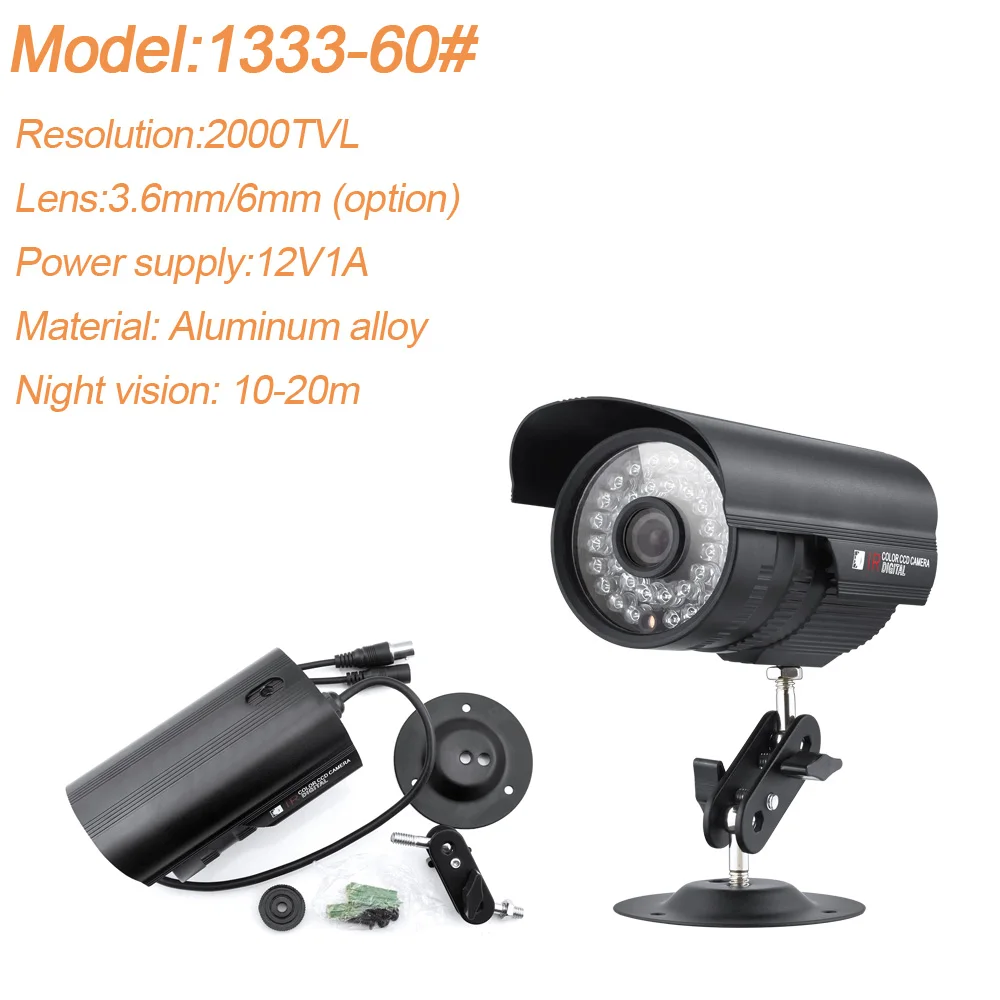 DIY 4CH 8CH 16CH DVR рекордер наружная камера система безопасности комплект 2000TVL ИК всепогодный Крытый CCTV камера система