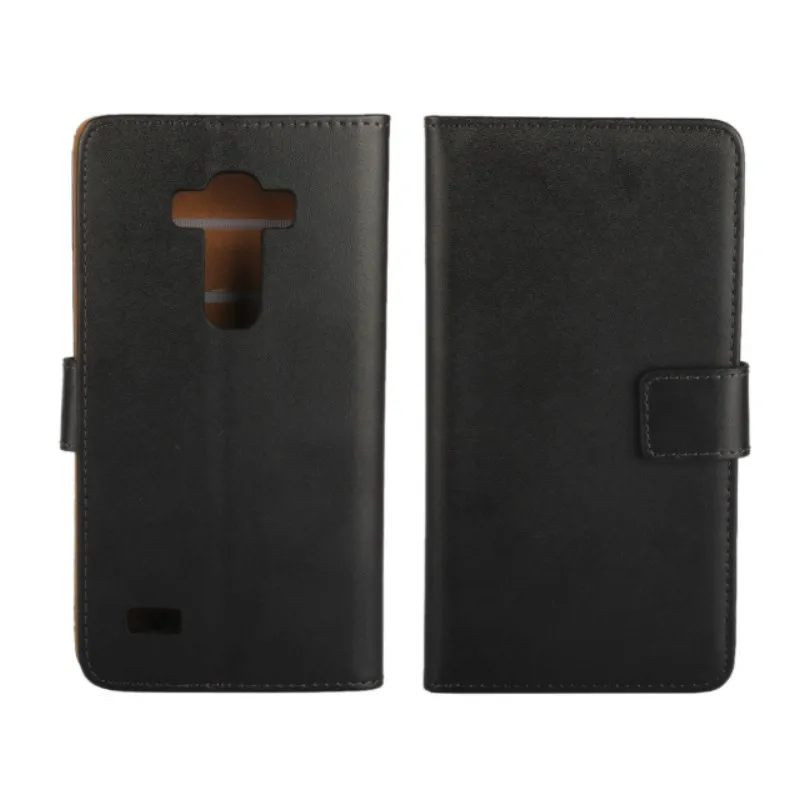 Черный высококачественный чехол-бумажник из натуральной кожи для LG G4 Beat/G4S в виде