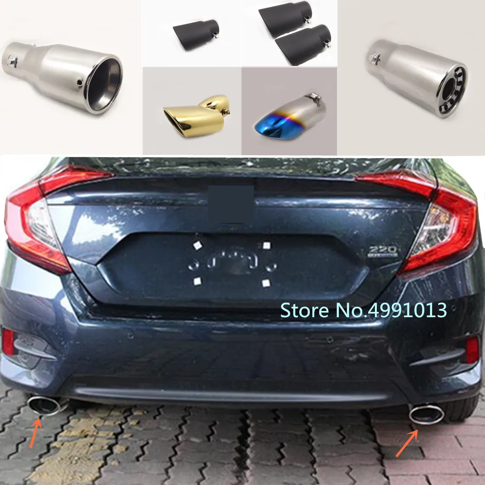 Для Honda Civic 10 седан 2016 2017 2018 автомобильный Стайлинг крышка глушитель внешний конец