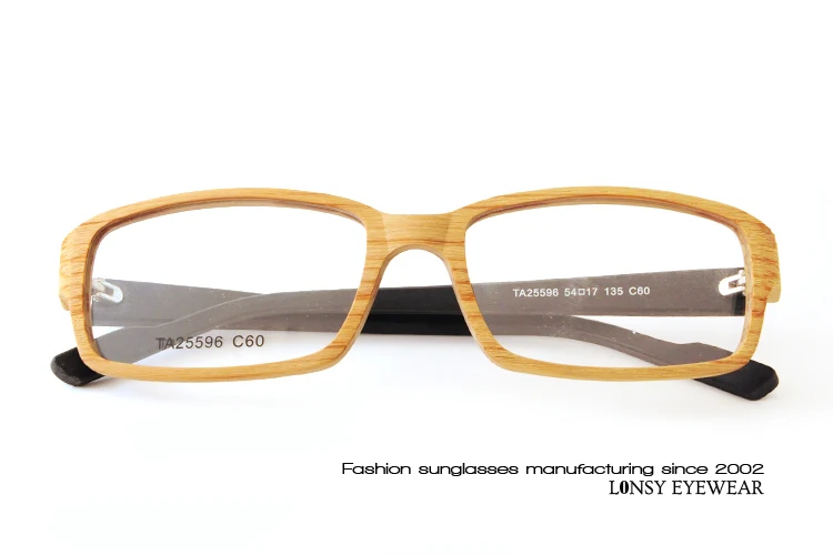 

LONSY Fashion Brand Designer Computer Acetate Wood Optical Glasses Frame High Quality Eyeglasses Frame Women Men Oculos de grau
