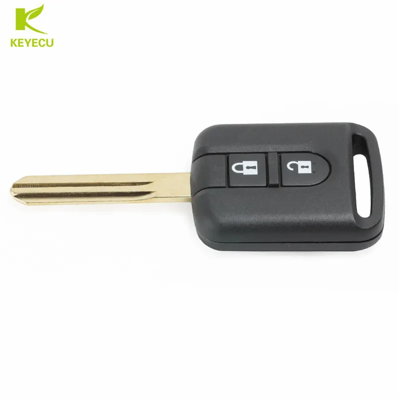 KEYECU сменный дистанционный чехол для ключа автомобиля Fob без 2 кнопки Qashqai Nissan Micra