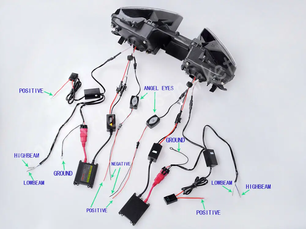 Мотоцикл Полностью Собранный фар синий Ангел глаз HID для Honda CBR600RR CBR600 RR CBR 600 RR 2003 2004 2005 2006