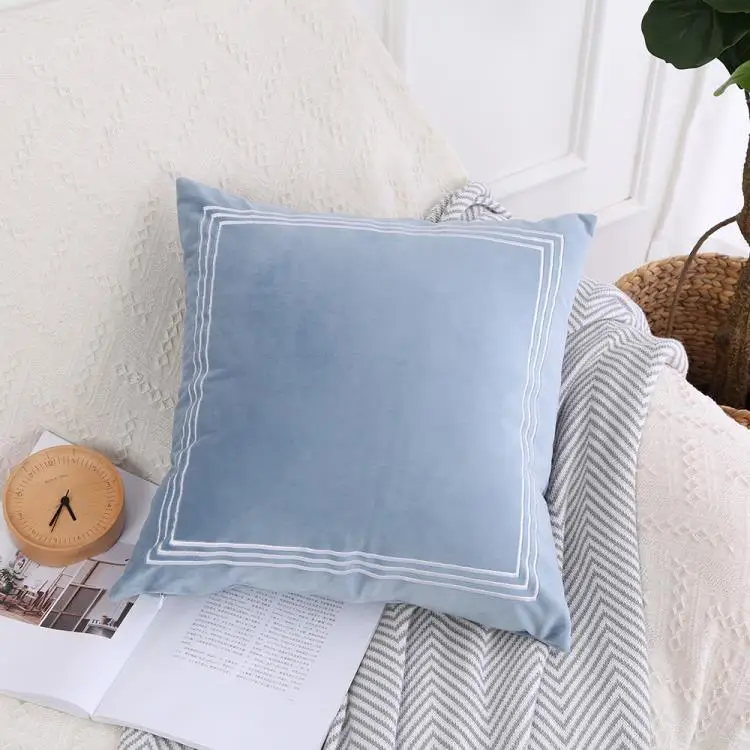 Solid color light luxury lattice wind pillow set of Dutch cashmere solid color sofa decorative cushion cover Pillow Cover