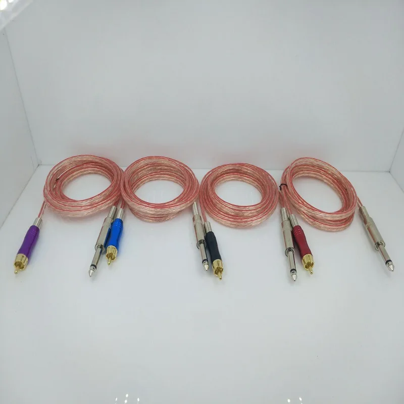 

QINK 1.8m Clear Copper Clip Cord RCA Tattoo Machine Gun Wholesale Permanent Makeup Tools
