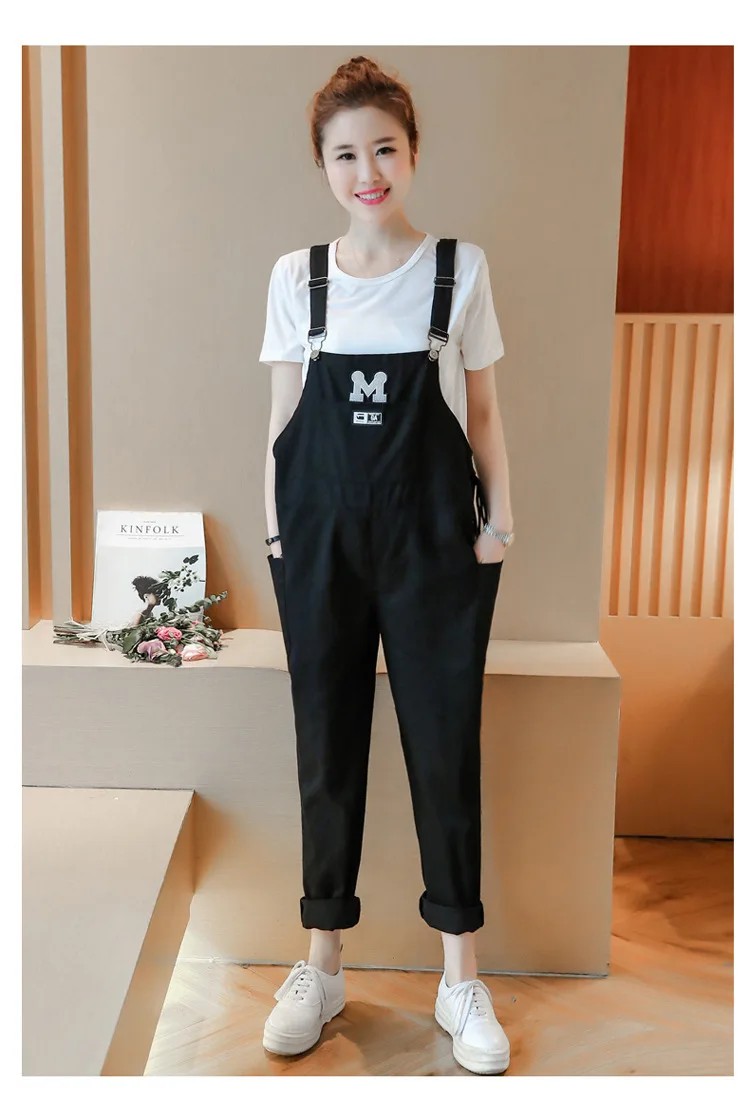 

Maternity Bib Pants For Pregnant Women Overalls Belt Dungarees Suspender Trousers