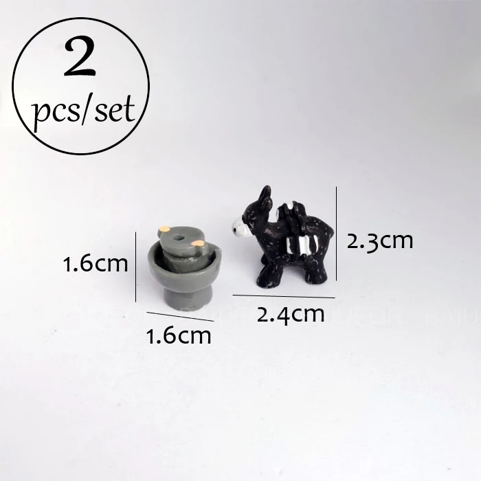 Donkey and mill BAIUFOR мини животные миниатюрная Фея Сад Декор Пейзаж из мха аксессуары diy Террариум фигурки Дельфин Пингвин Лебедь автобус - Цвет: Donkey and mill
