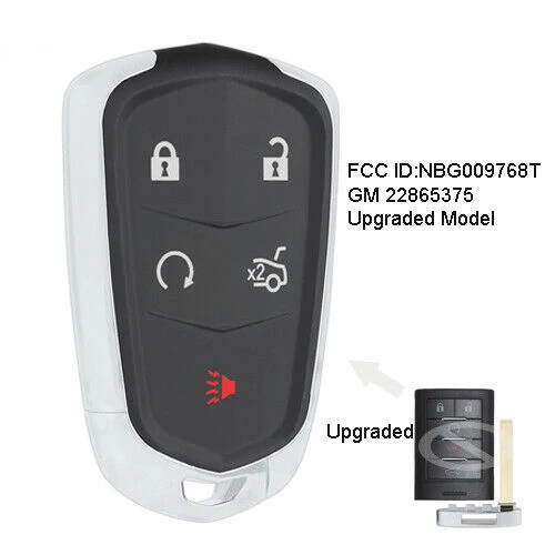 KEYECU Модернизированный умный Бесконтактный дистанционный брелок для Cadillac SRX ats XTS-NBG009768T