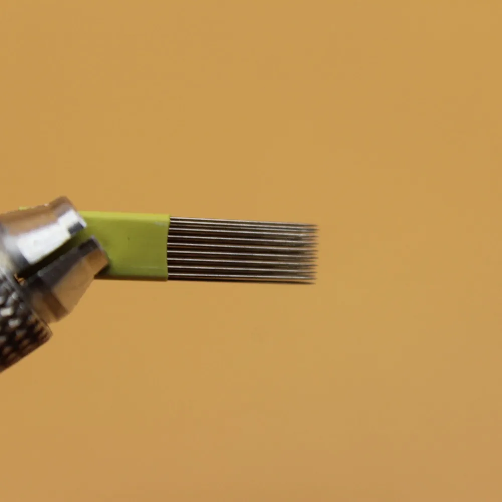 100 шт. 17M1 плоская двойная линия для тату бровей Microbalding затенение перманентного