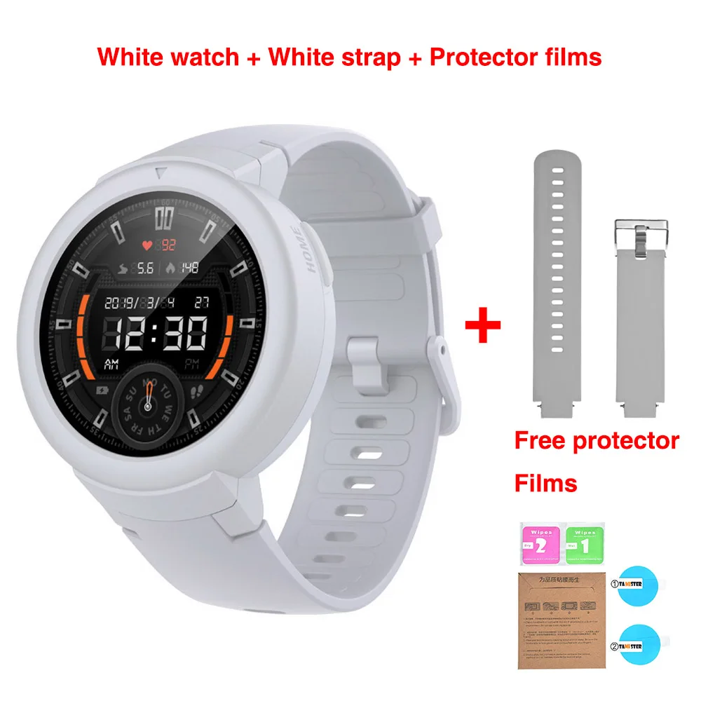 Новая версия Huami AMAZFIT Verge Lite Смарт-часы Bip 2 gps IP68 Водонепроницаемые мульти-спортивные Смарт-часы трекер здоровья - Цвет: White add White