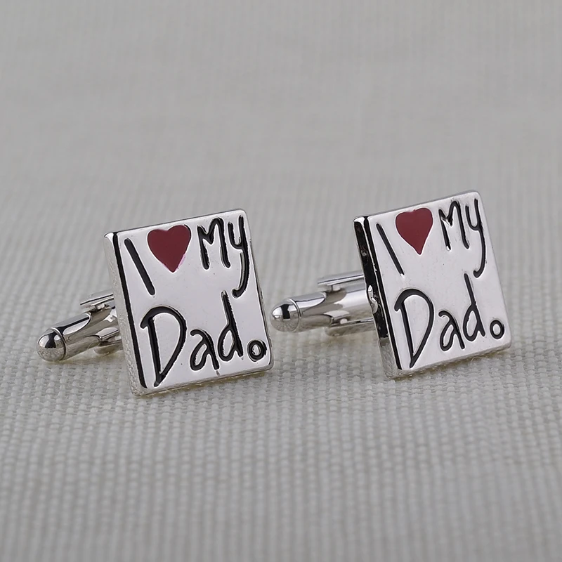 Запонки с надписью I Love My Dad | Украшения и аксессуары