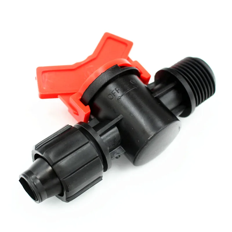 

30pcs Dn17*1/2" Male Thread Valve For Tape Lock Nut Fittings For Driptape Micro Drip Irrigation Sprinkler Accessory Y112