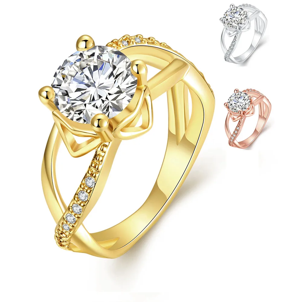 Обручальные кольца для женщин ювелирные украшения из желтого золота/розового