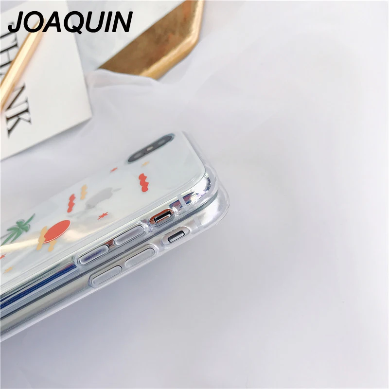 для чехла iPhone X Морской пляж закат CoCo прозрачный мягкий TPU чехлы для телефона 6 6s 7 8 7plus Летний стиль
