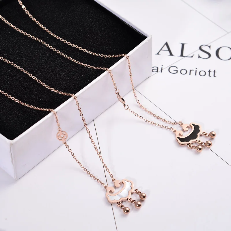 YUN RUO розовое золото цвет натуральная раковина долговечность замок кулон