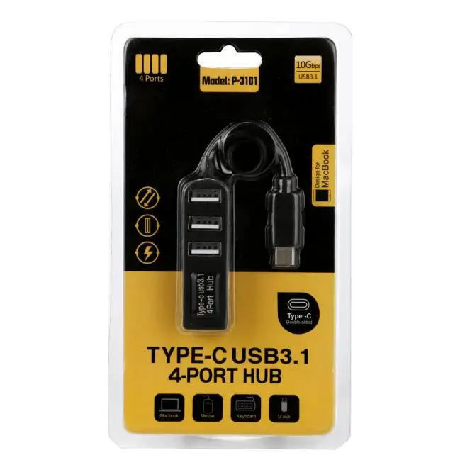 Адаптер CARPRIE usb хаб 3 1 Type C на 4 порта Usb 0 Hub USB для пк Apple Macbook|USB-хабы| |