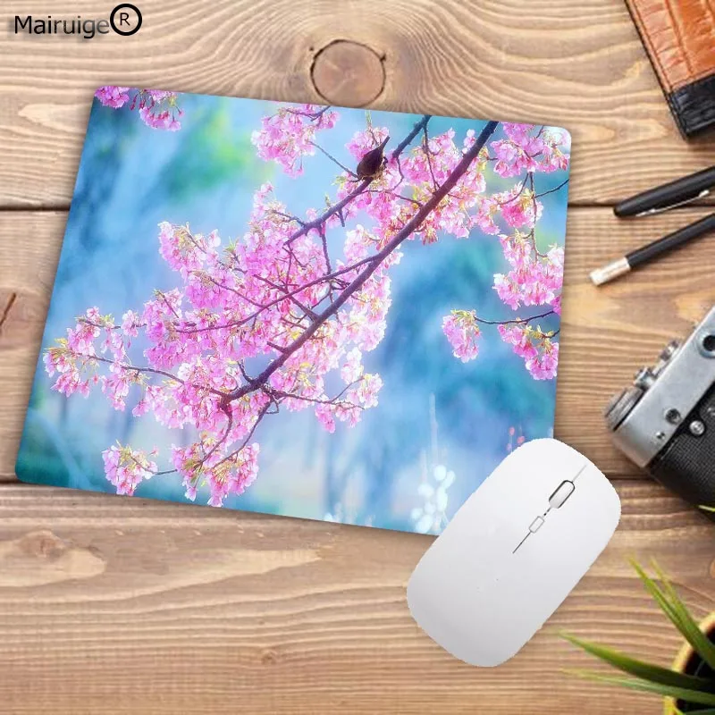 22X18CM Mairuige продвижение России розовым цветком, украшенный принтом коврик для мышки каучука прямоугольник компьютерные Тетрадь коврик для мыши геймер скоростные коврики для мыши 22X18 см - Цвет: 22X18CM