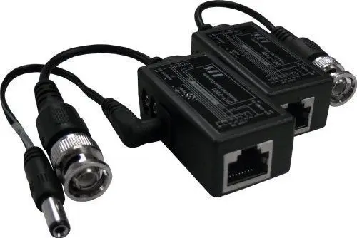 LTS BNC к RJ45 Видео балун с разъемом питания 1 пара | Безопасность и защита