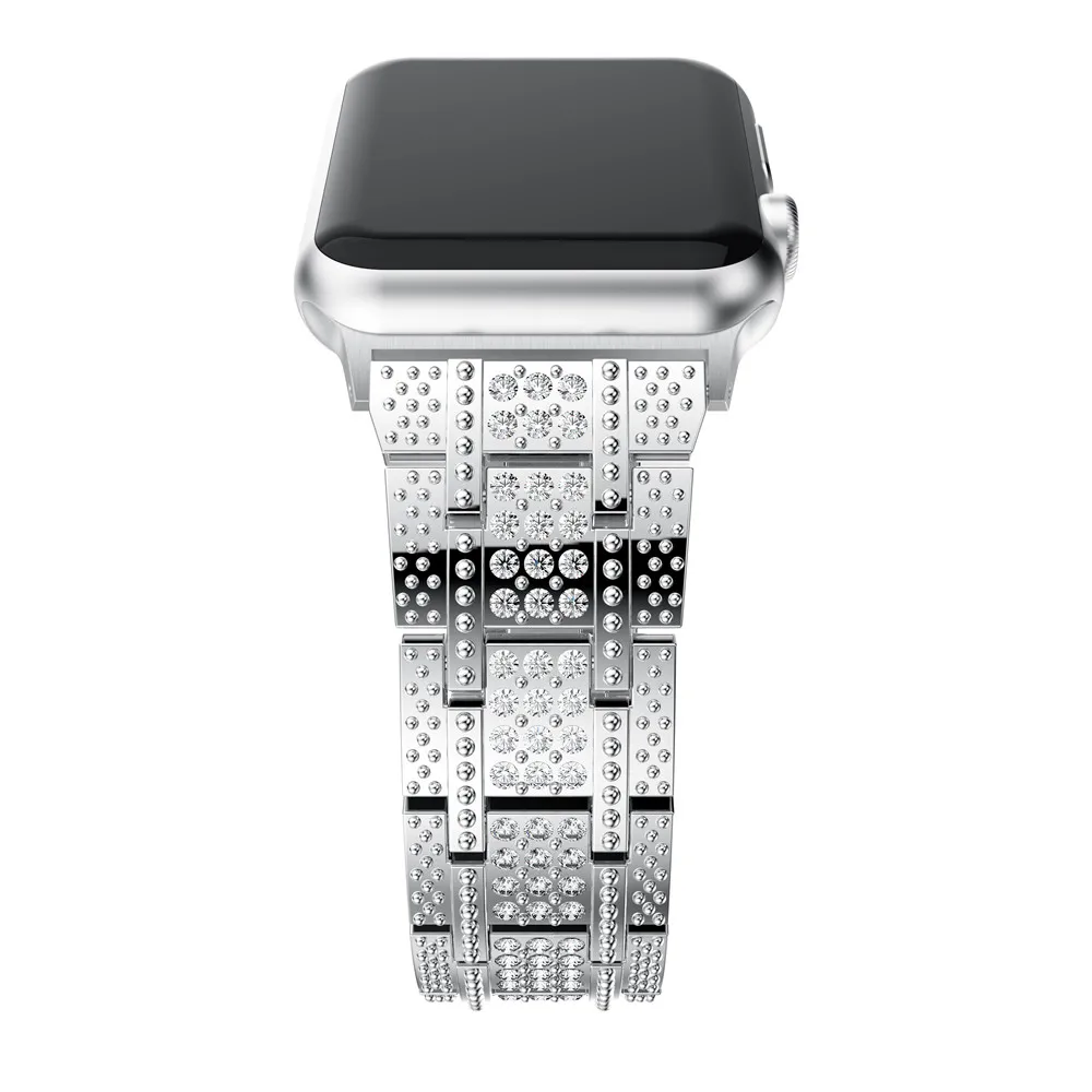 Роскошные Сталь женские туфли бриллиантовый браслет ремешок для apple watch, ремешок 42 мм, 38 мм,/44 мм/40 мм для наручных часов iwatch серии 4/3/2/1