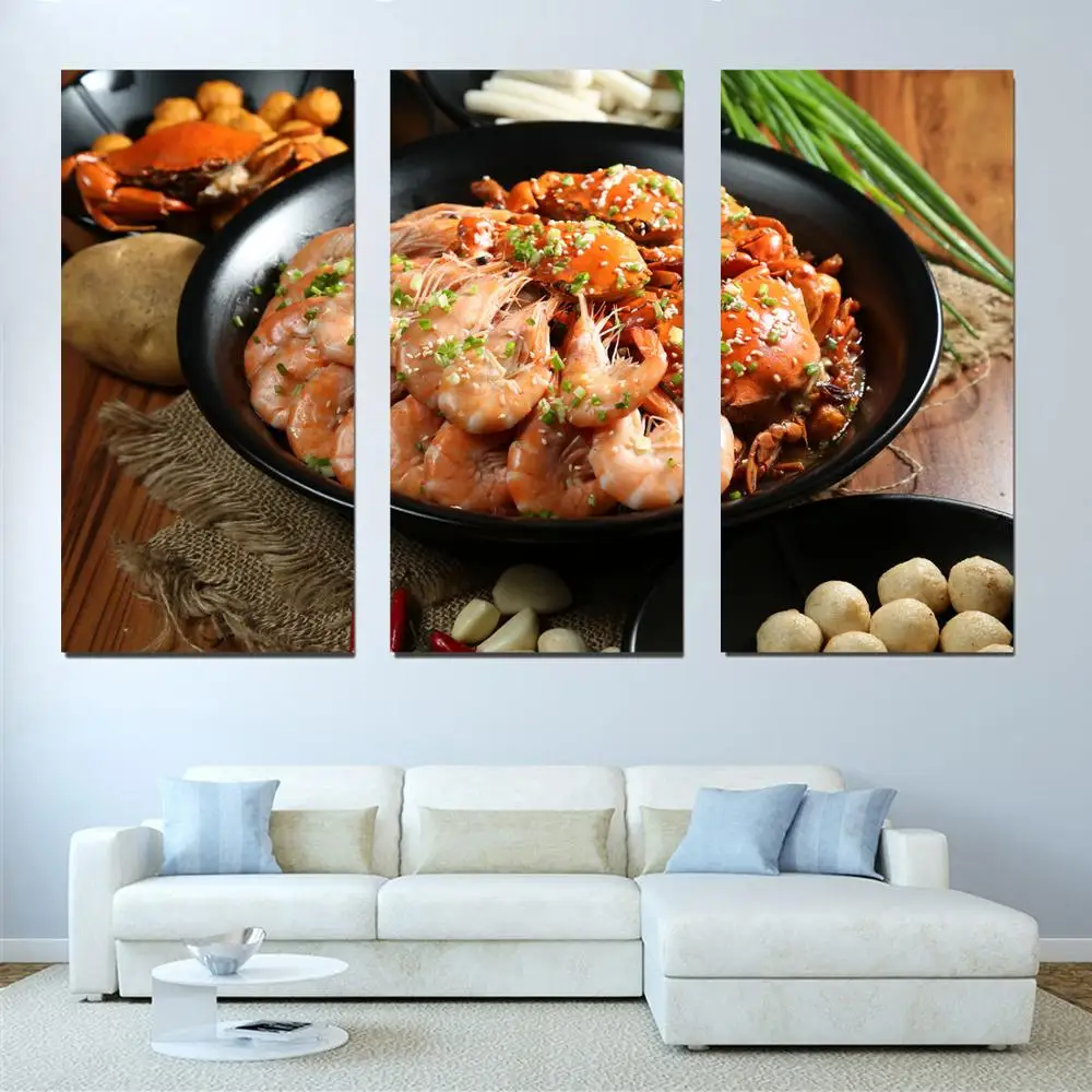 

Drop shipping 3 Panel printed painting Still life painting Wall Art Picture Home Decoration Living Room Modern painting LS796