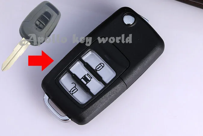 Новый стиль! 3 кнопки Замена модифицированный Флип складной дистанционный чехол