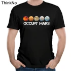 Футболка Space X Ouccpy Mars Tees, футболка Elon Musk, популярная футболка с короткими рукавами Tesla