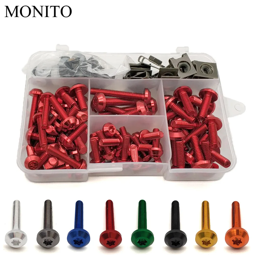 Мотоциклов обтекателя Болты Гайки Комплект крепежа зажимы винты тела для Suzuki