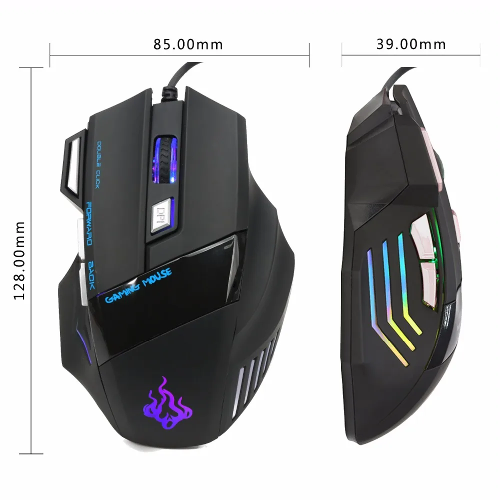 Проводная игровая мышь USB оптическая мышь 5500 dpi светодиодный игровая мышь для ПК ноутбука Большая большая мышь