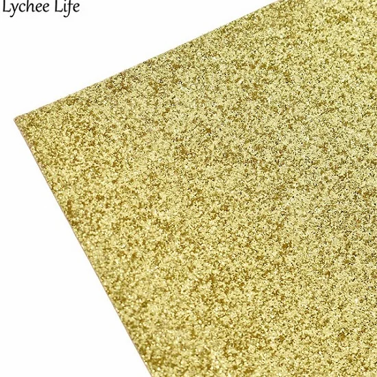 Lychee LifeSelf клей блеск из искусственной кожи Красочные кожаные ткани DIY ручной работы Домашняя одежда текстиль швейная одежда аксессуары - Цвет: 2