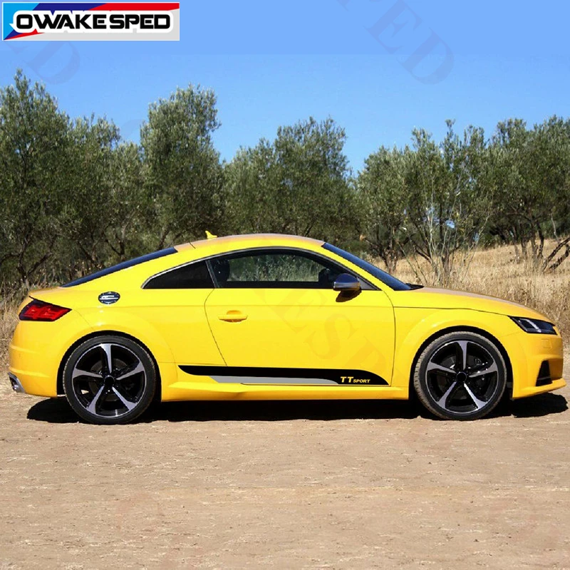 Автомобильная наклейка полосы для спортивной двери и боковой юбки Audi TT TTS TTRS Roadster