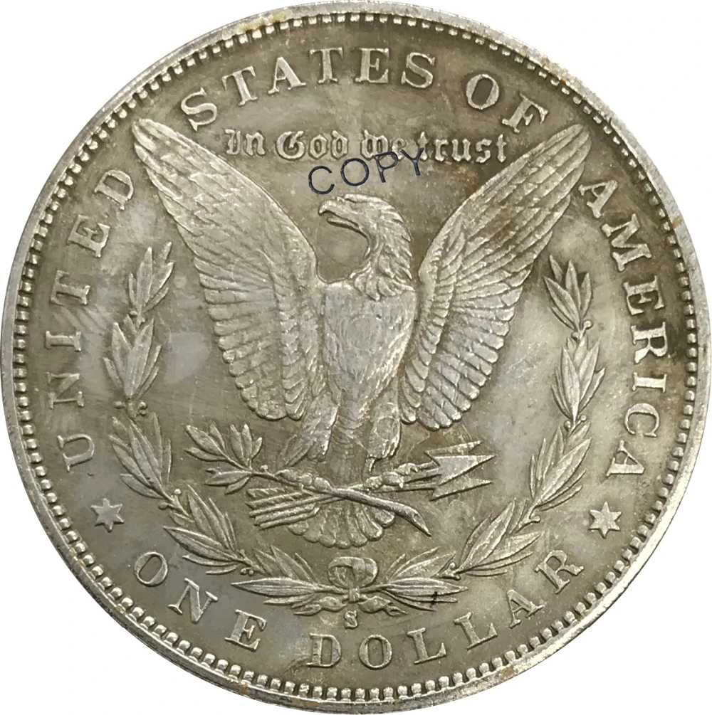 S 1892 United States Morgan 1 One Dollar Cupronickel Plated Silver collectibles Copy Coin | Дом и сад