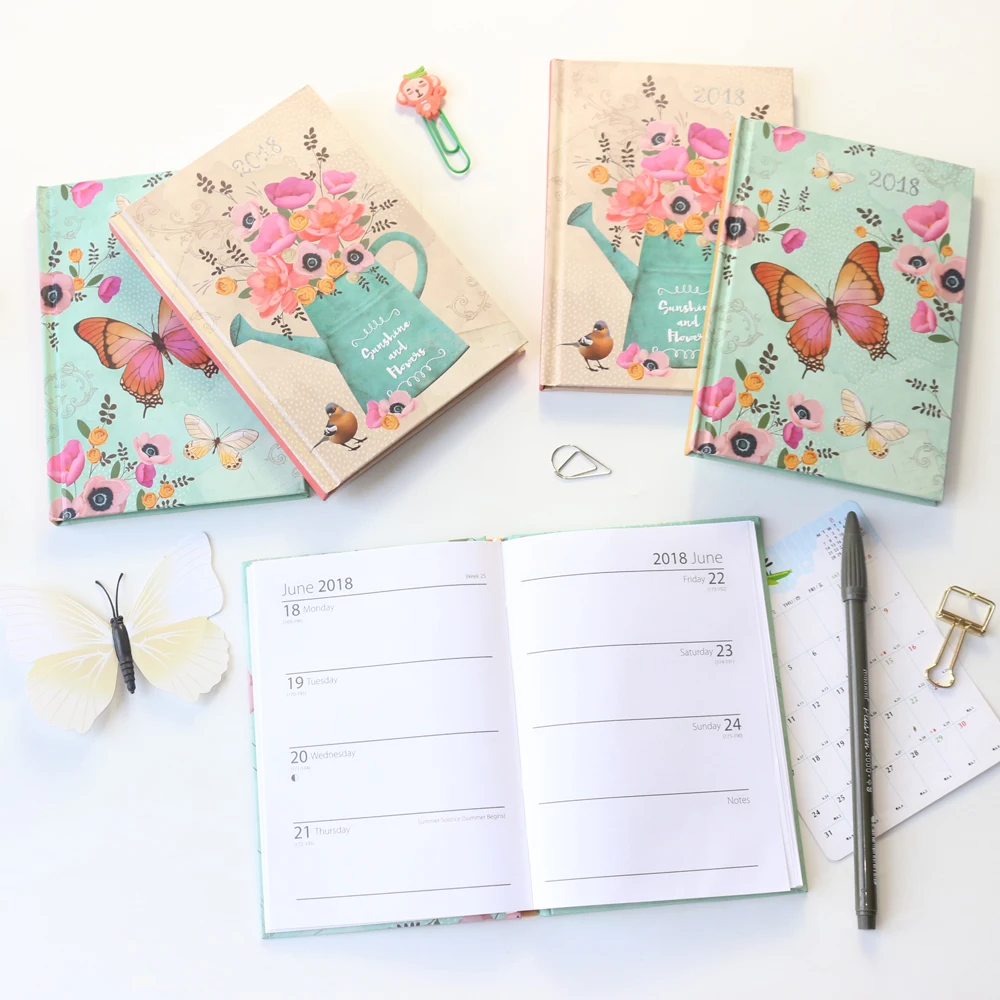 Милый мультфильм портативный школьников переплет 2018 календарный год