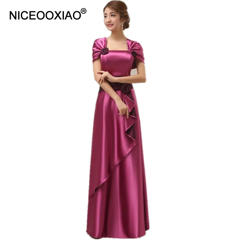 Женский Атласный халат niceooxiao De Soiree длинное вечернее платье с рукавами крылышками