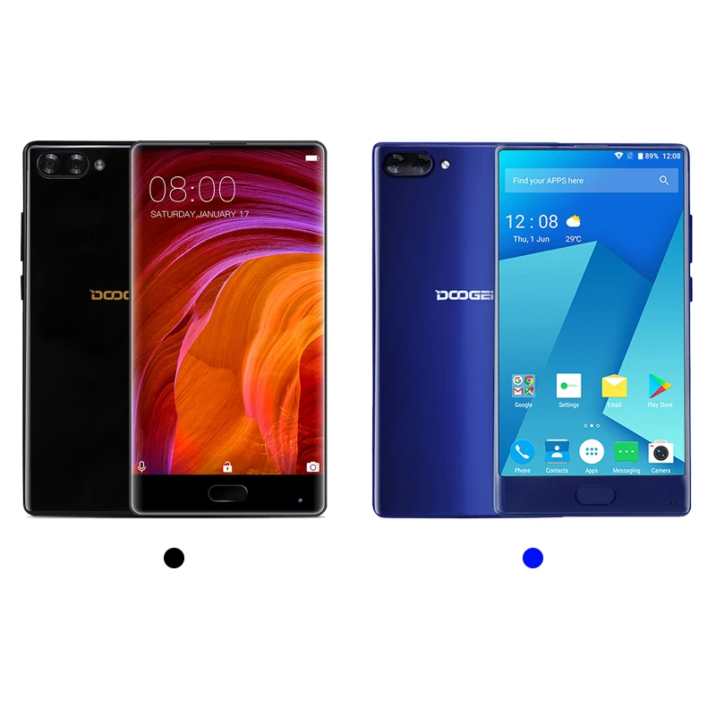Doogee Mix 5.5&quot HD 4G Mobile phone Android 7.0 6GB RAM 64GB ROM Helio P25 Octa Core 16MP+8MP Dual Cameras Fingerprint Smartphone |