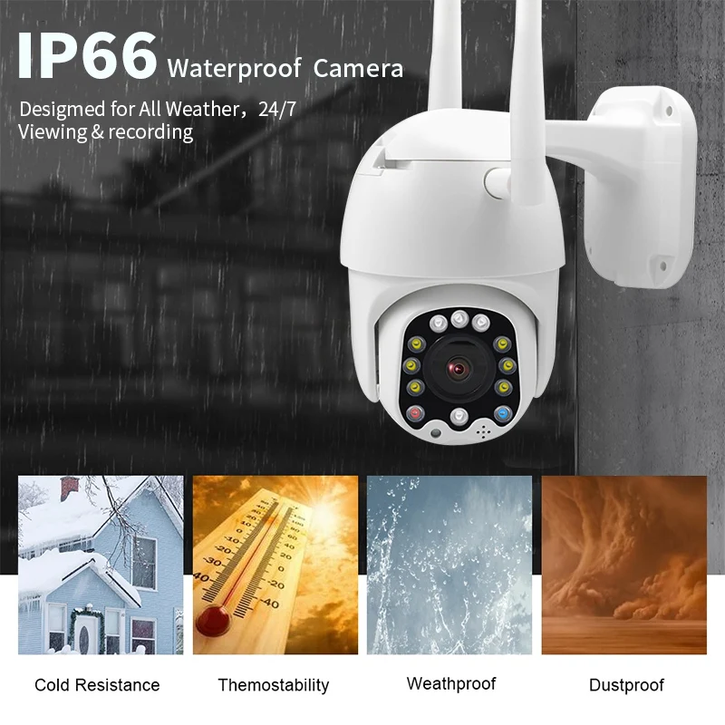 1080P облачного хранилища Беспроводной WI FI Камера Открытый PTZ IP Скорость купольная