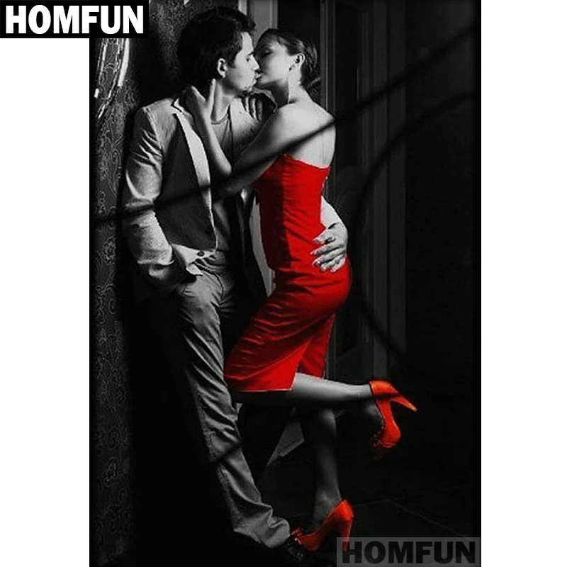 Алмазная 5D картина HOMFUN A01281 сделай сам вышивка квадратной/круглой формы крестиком