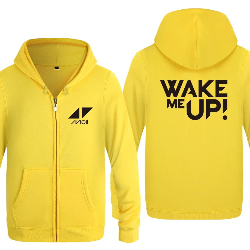 Wake Me Up Avicii DJ Rock толстовки для любителей музыки мужские 2018 флисовые на молнии с
