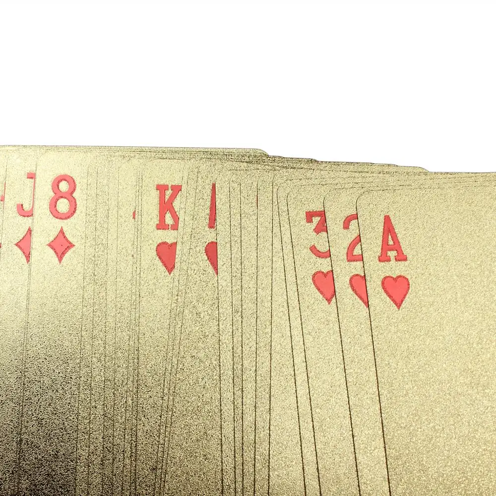 5 шт./лот игральные карты золото 24K Карат Позолоченные покерные покерная карта