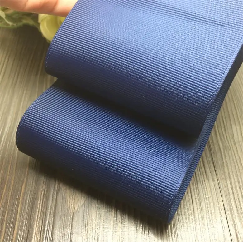 3 ''ширина(75 мм), цветная корсажная лента Double Face ленты DIY hairbow сумка для одежды аксессуары для обуви обертка для выпечки подарок посылка - Цвет: 370 navy