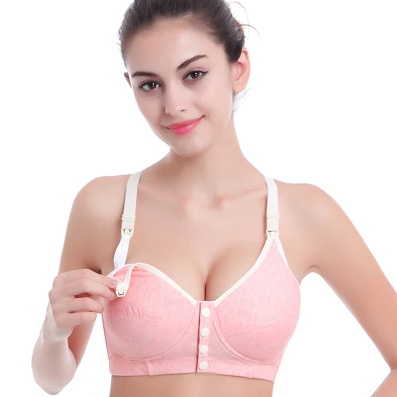 

2021 Sleep Women Large Lactancia Brassiere Wirefree Nursing Bras Maternity Cotton Breastfeeding Underwear For Pregnancy Mothers
