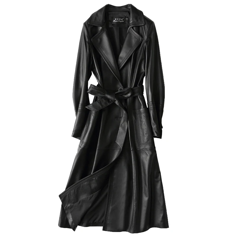 Женская кожаная мотоциклетная куртка из 2019 натуральной овечьей шкуры верхняя