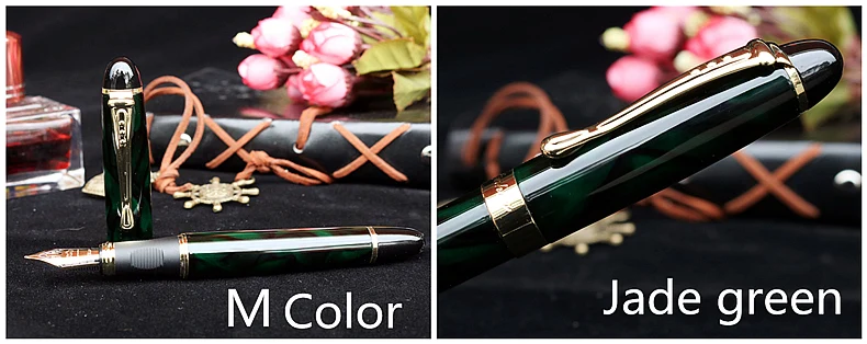 JINHAO X450 передовые перьевая ручка, покрытие из 18 к GP чернильная ручка NIB больше цветов на выбор упаковки с черной ручкой мешочек Горячая распродажа