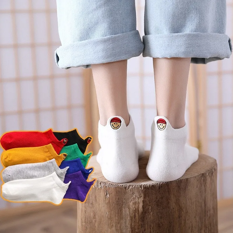 5 пар носков для с вышивкой в стиле Харадзюку веселые модные мужские носки