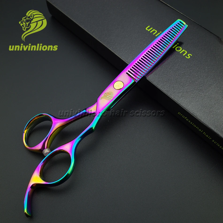 Титановые ножницы 6 дюймов радужные распродажа японские парикмахерские