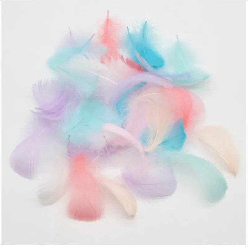 Natural Goose Feathers Plumes 6-12cm Colourful Plume for Home Decoration Craft DIY Jewelry 50pcs | Дом и сад