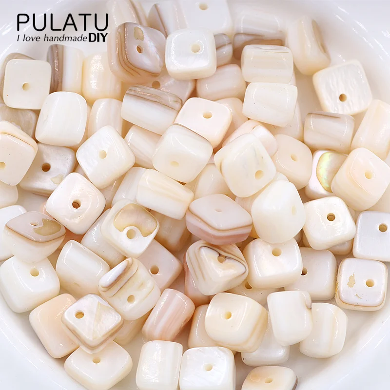 30 pcs/lot Square-Shape Beads Natural Shell Stone for Earrings Bracelet Necklace Fashion Jewelry DIY Accessories PJ0170 | Украшения и